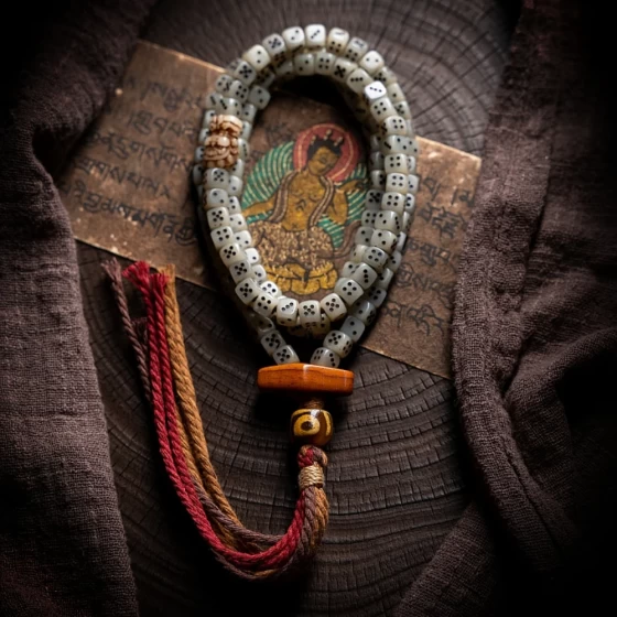 108 Mala Beads Camel Bone & Consume Cow Bones – Tibetan Fortune Beads